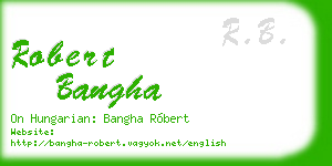 robert bangha business card